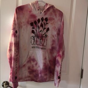 Tie dye pink hoodie